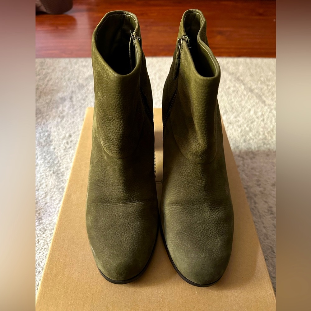 Cole Hann green Cassidy booties